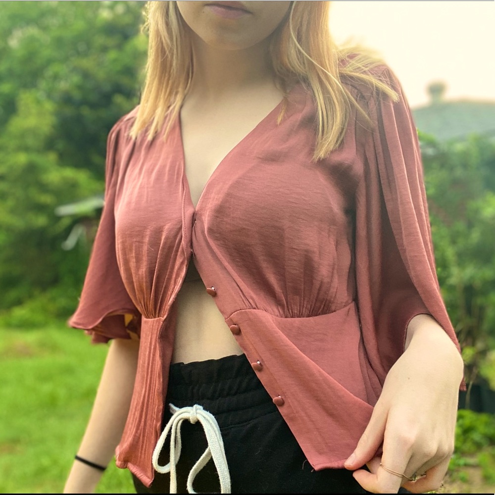 Boho Mauve Forever 21 Contemporary Collection Top